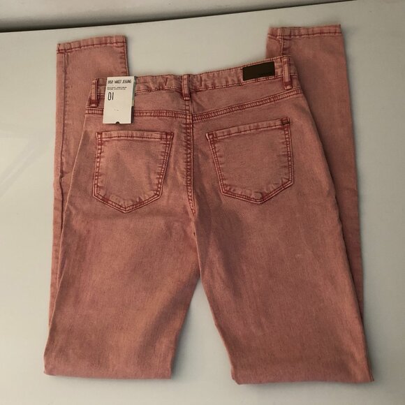 Garage - Pink High Waist Skinny Jegging - Size 1 - Picture 5 of 11